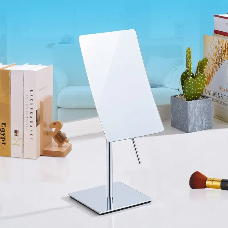

Square Standing Desktop Counter Makeup Cosmetic Mirror with 3X Magnifying for Makeup, Shaving, Single Sided