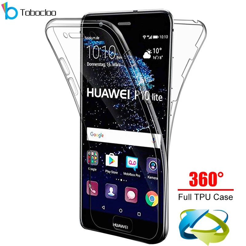 Силиконовый чехол для Huawei P8 2017 P9 Lite Mini P10 Plus P20 Pro Mate 10 20 P Smart Nova 2i мягкий ТПУ на 360