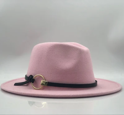 wide brim fedora hat Wool Fedora Hat Hawkins Felt Cap Wide Brim Ladies Trilby Chapeu Feminino Hat Women Men Jazz Church Godfather Sombrero Caps wide brim fedora hat Fedoras