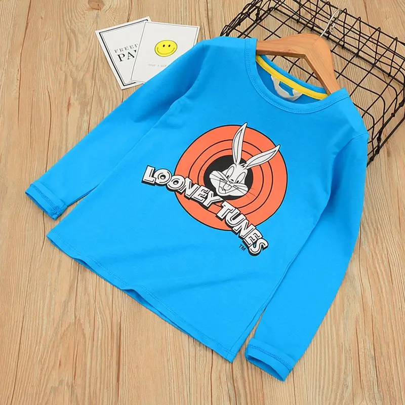 Camisola dos Desenhos Camisetas para Crianças Novos Meninos Meninas Mickey t Shirt Primavera Outono Manga Longa Crianças Animados Minnie Roupas Casuais Top 29 outono manga longa dos desenhos animados t