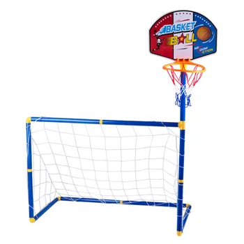 

2 In 1 Portable Children Sports Equipment Football Goal Basketball Stands Sports Toys for Kids Children for Kids Outdoor Toy