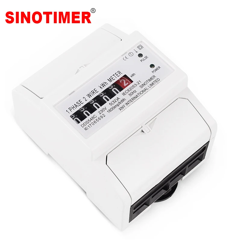 

Factroy Price Two Wire Energy Counter Meter Analog kWh 5-100A 230V AC 50Hz Power Meter Household Electric Din Rail Mount