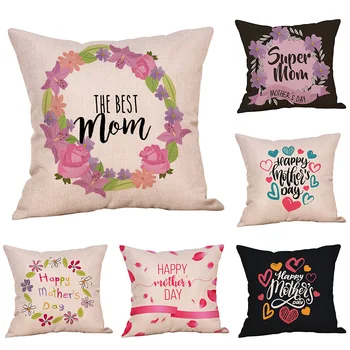 

Mothers Day Decoration Cushion Cover Rose Flower Throw Pillow for Euro Style Home Decor Sofa pillow case for Mothers' Day