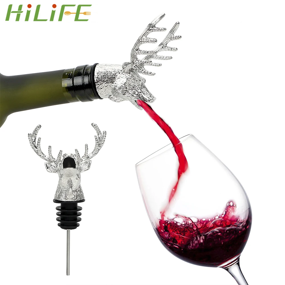 HILIFE вино Pourer Олень голова барные инструменты для вина пробка смешная бутылка