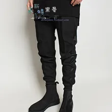 27-44 новая мужская одежда GD стилист волос Модные Нерегулярные поперечные строчки брюки летающие белки плюс размер певицы костюмы