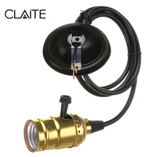 CLAITE 40-60 W E27 Винтаж Ретро держатель лампы Edison подвесные лампы адаптер розетка с выключателем AC110V-220V