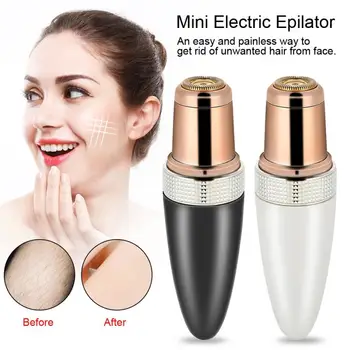 

Mini Electric Eyebrow Trimmer Lipstick Brows Pen Hair Remover Painless Eye brow Razor Epilator with LED Light OPP Package