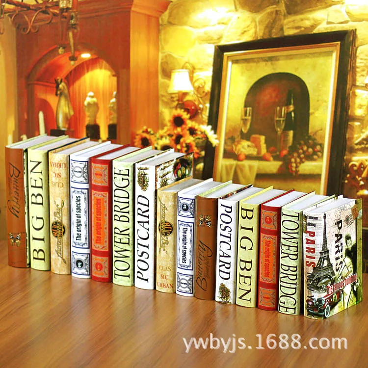 

10PC Manufacturer direct European style retro paper Fake Book photography props decoration FG-15 book