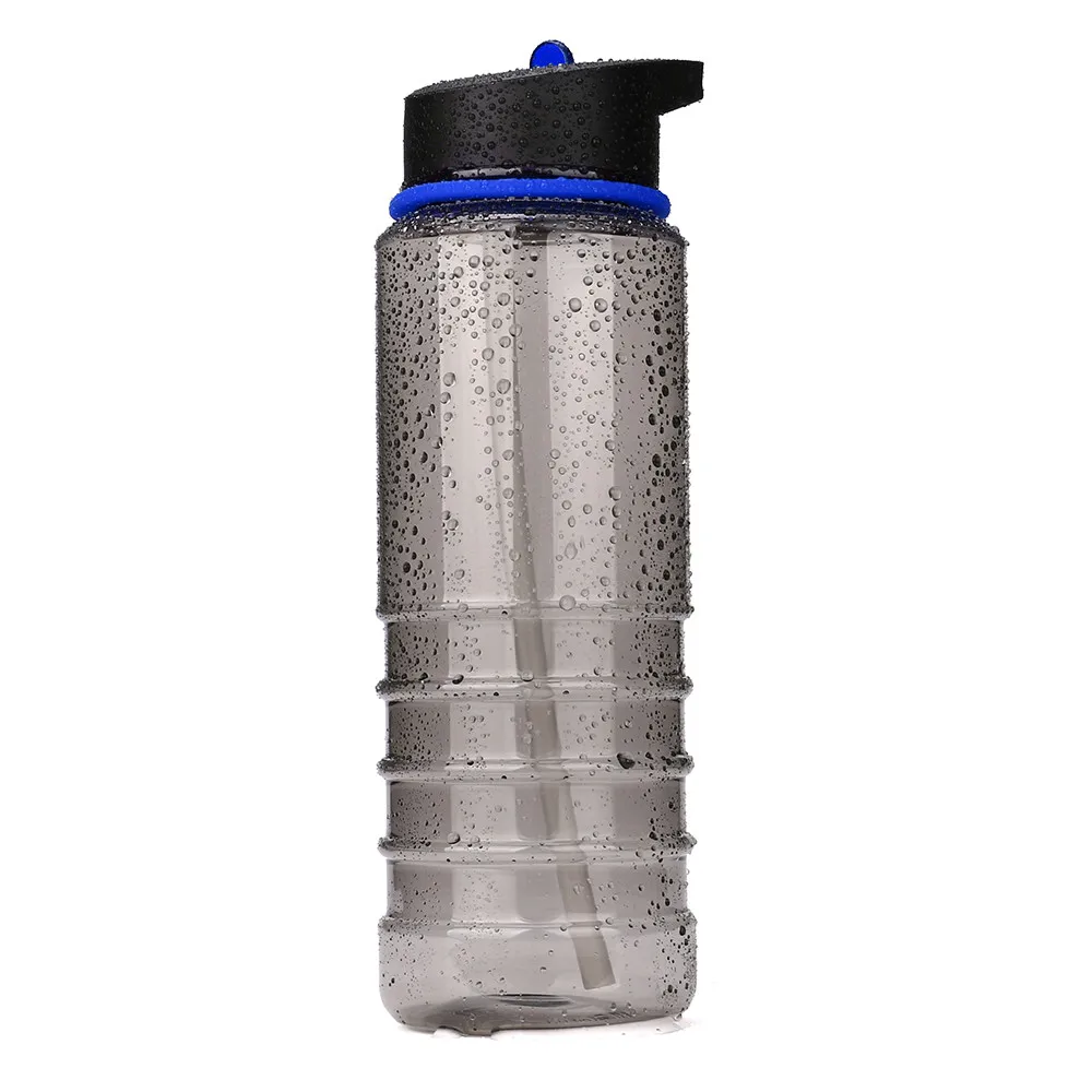 Великолепный со складной трубочкой спортивные бутылки для воды гидратации напитки бутылки походы, Велоспорт, кемпинг для питья 800 мл черный подарок