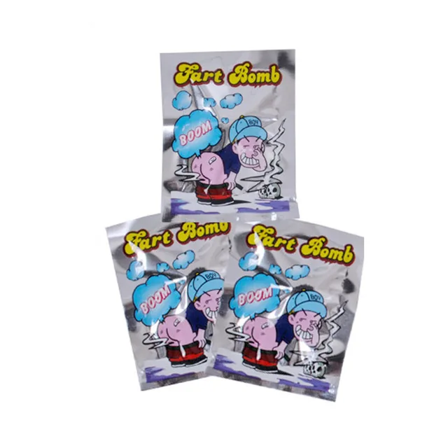 10Pcs/set Funny Fart Bomb Bags Stink Bomb Explosion Smelly Shock Toy Gags Practical Jokes Fool Stink Fart Packages boule puante 6