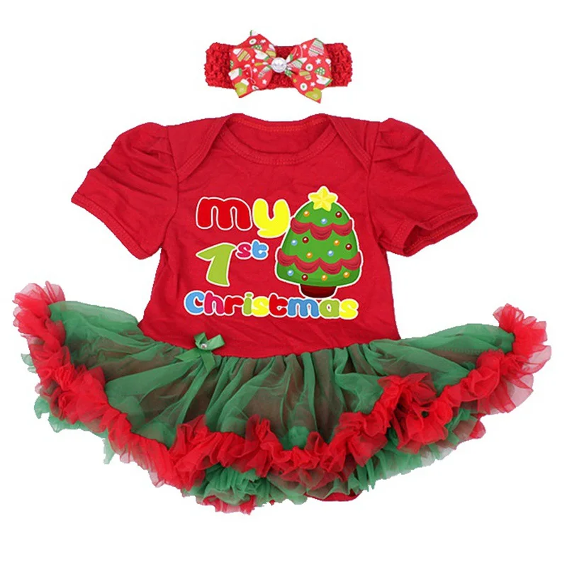 Рождественские детские комбинезоны; костюмы для девочек с Санта-Клаусом; одежда для маленьких девочек; комбинезон для новорожденных на год; подарки для костюмированной вечеринки - Цвет: as photo