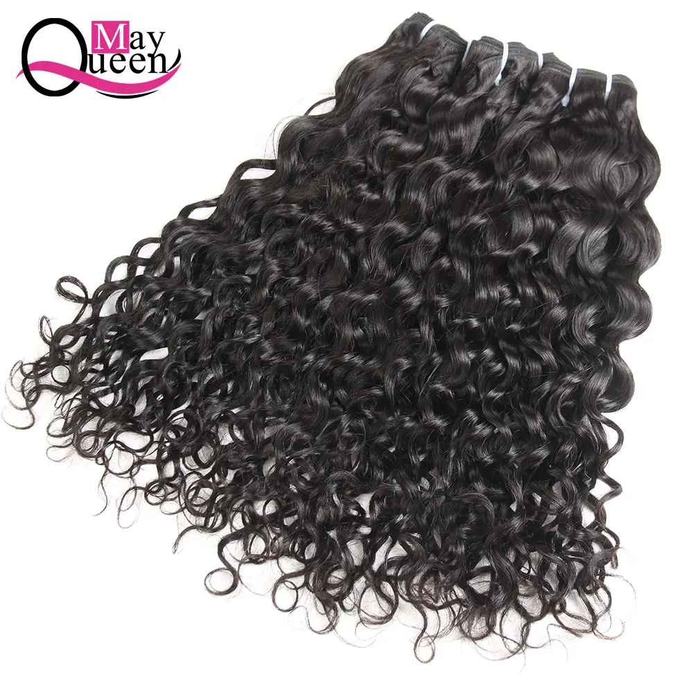 May Queen Hair Peruvian Water Wave 3&4 Pieces Remy Hair Extensions 100% Human Hair Weave Bundles Natural Black Can Be Dyed May Queen Hair Peruvian Water Wave 3&4 Pieces Remy Hair Extensions 100% Human Hair Weave Bundles Natural Black Can Be Dyed