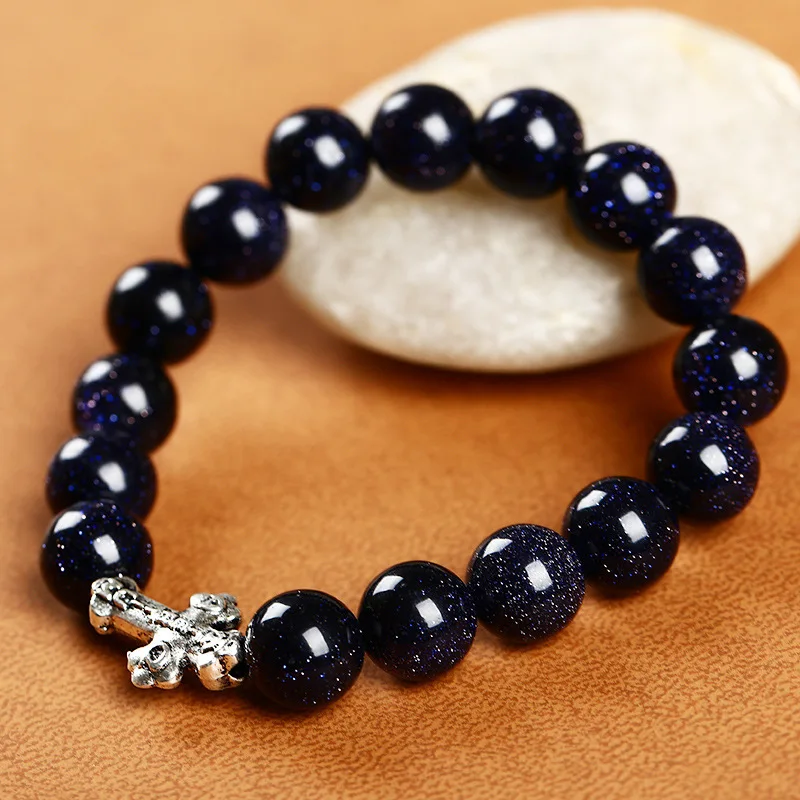Pulsera De Cuentas De Piedra Clásica Para Hombr Y Mujer, Pulsera De