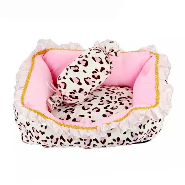 leopard dog bed