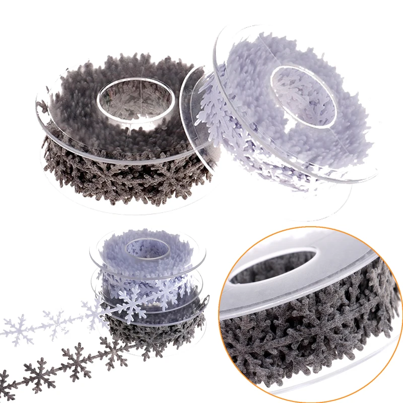 

Non-woven Christmas snowflake Trim Ribbon Tree New Year Decoration Scrapbook DIY Accessories