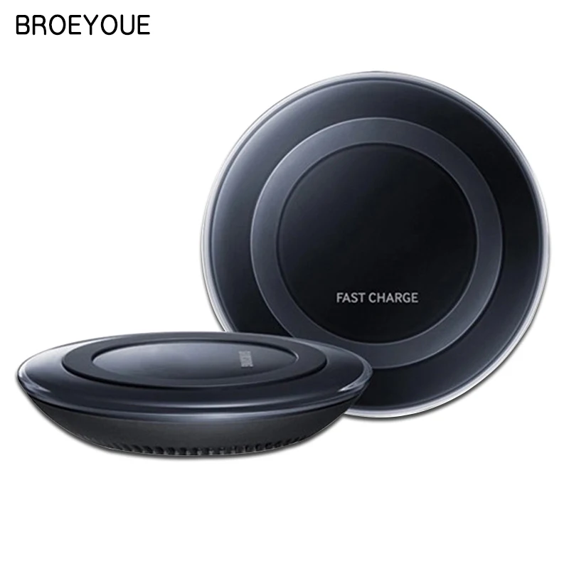 BROEYOUE Wireless Charger For Samsung Galaxy S6 S7 Edge Plus Note3 4 5 Faster Power Charging Charger for Universal Phone Lighter
