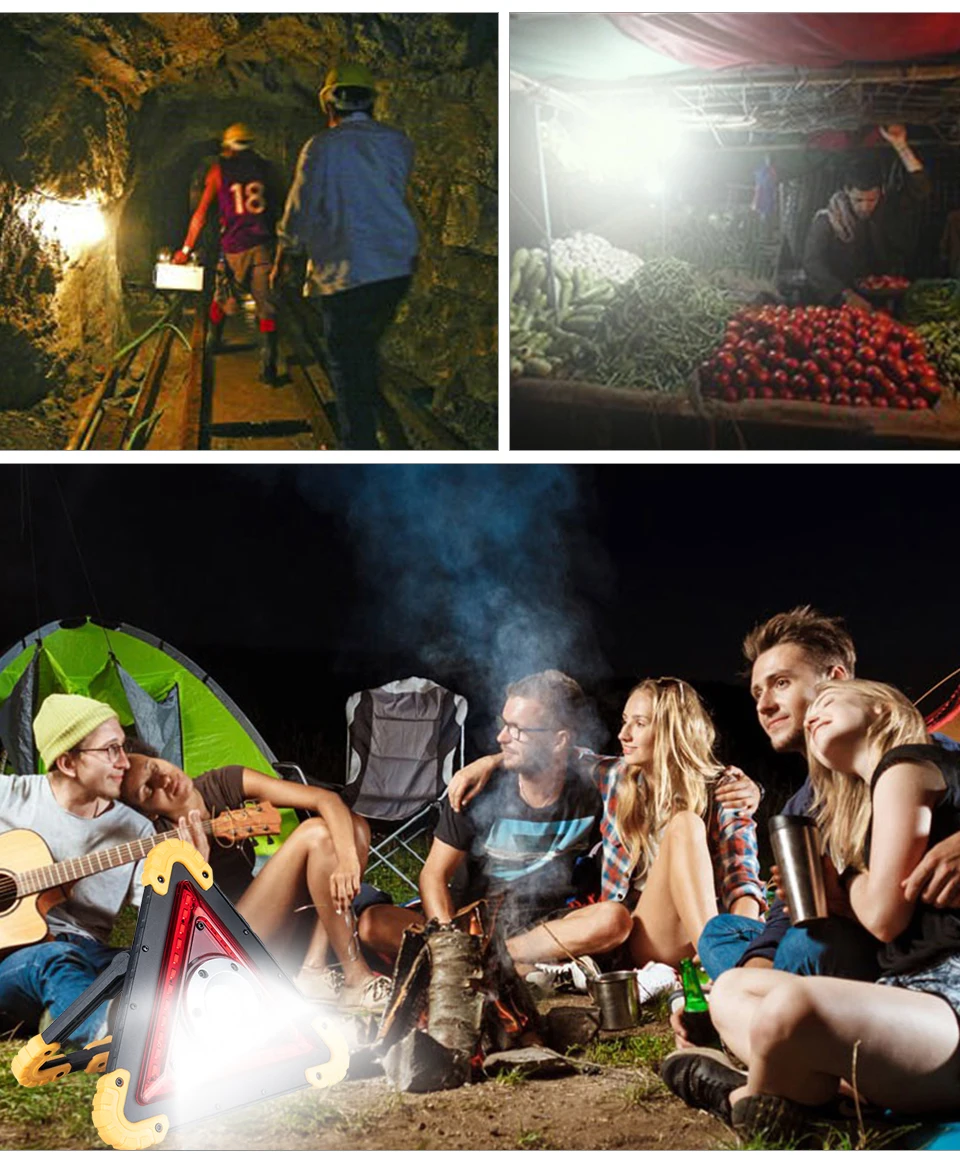 Portable 30W 50W COB Lantern LED Flashlight Torch Powerful Emergency Safety Work Light Car Inspection Repair Handheld Work Lamp (15)