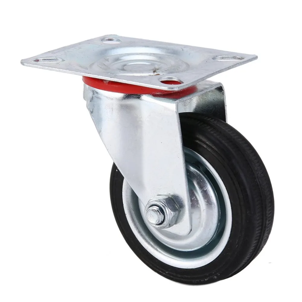 

3 Inch 75mm Industrial Castor 4 PCS 200kg Load Capacity Transport Rolling Wheel Universal Towing Rollers With Brakes