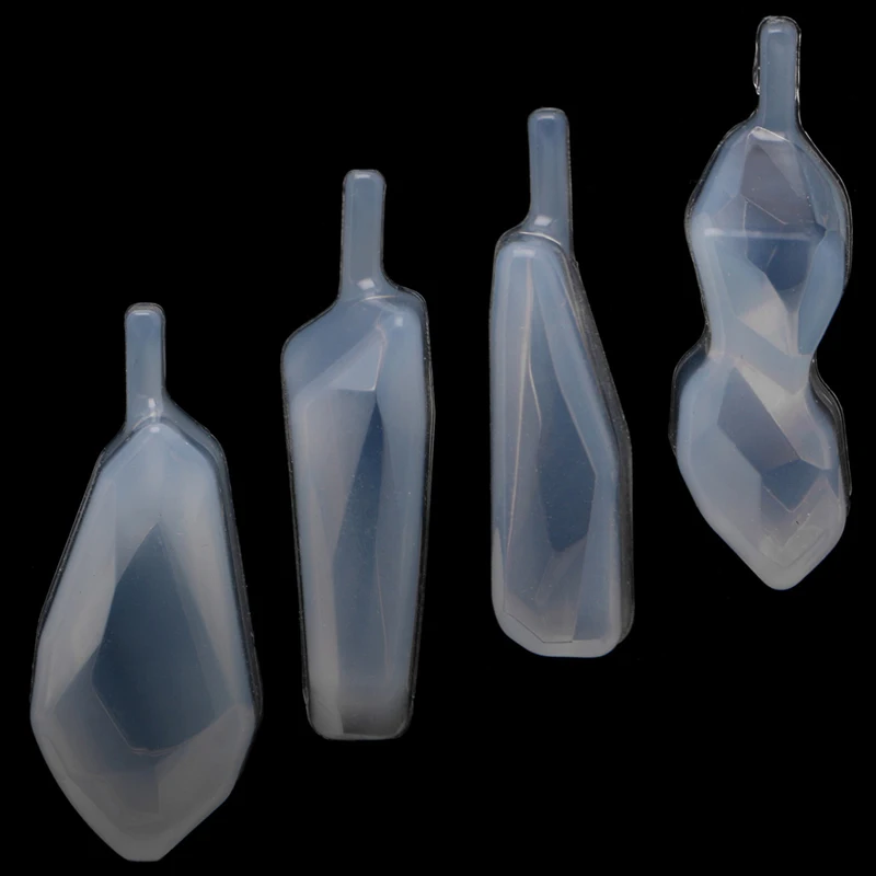 

Transparent Silicone Diamond Cut Pendant Mould For Resin Real Flower DIY Mould Jewelry Making Tool