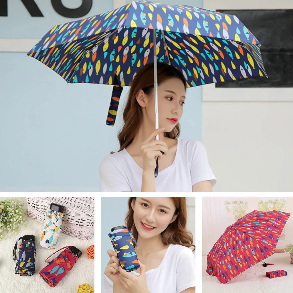 

Flat Lightweight Umbrella Parasol Folding Sun Umbrella Mini Umbrella easy to carry and practical Umbrella necessities