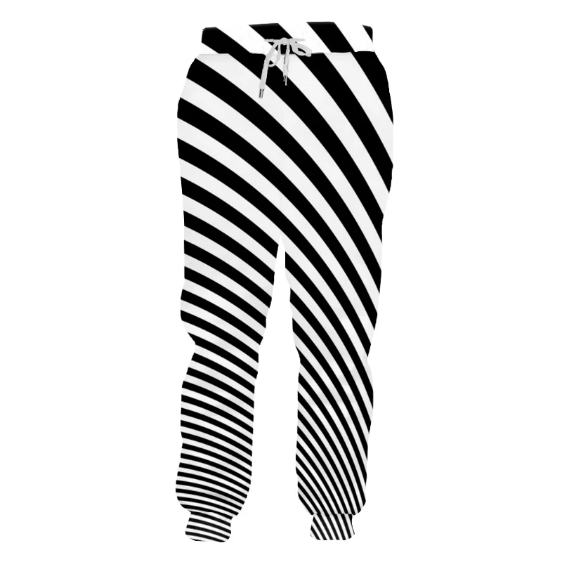 OGKB New Men's / Women's Black White Stripes 3D
