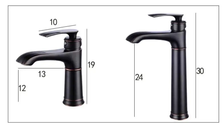Basin Faucets Black Oil Brushed Copper Bathroom Faucet Mixer