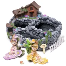 Miniature Fairy Garden Kit Wood Fence Terrarium Doll House DIY Accessories Decor ark light diy decoration miniature glass pot led table lamp fairy terrarium potting garden decor miniature microlandschaft