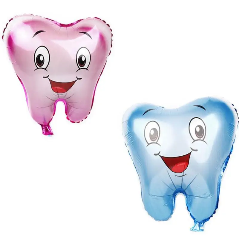 

1pc Creative cute Tooth Foil Balloons kids lovely Aluminum film ballon happy Birthday Party decor baby shower party Supplies