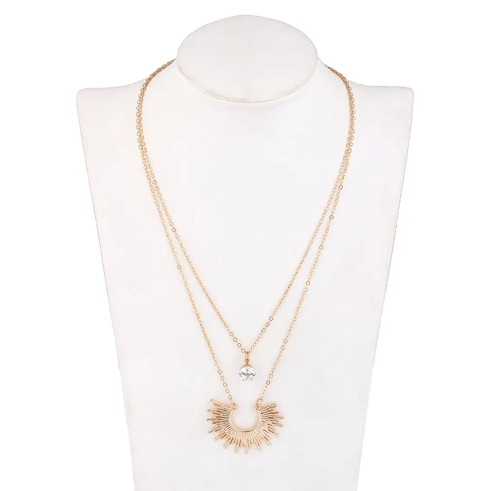 

Minimalist New Fashion Behind The Back Chain Sleek Minimalist Design Charm Necklace Pendant Female Models for Woman