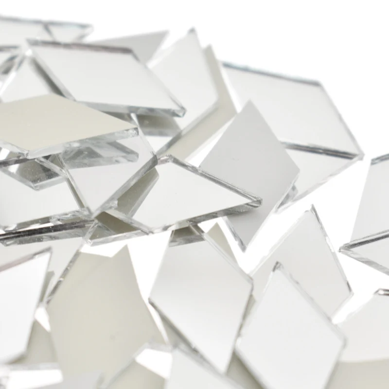 Высококачественные стеклянные зеркальные мозаичные плитки 100 шт. Алмазная форма