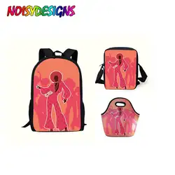 Бесшумные дизайнерские детские школьные сумки для детей черные художественные африканские Девушки Печать портфели для подростков сумка