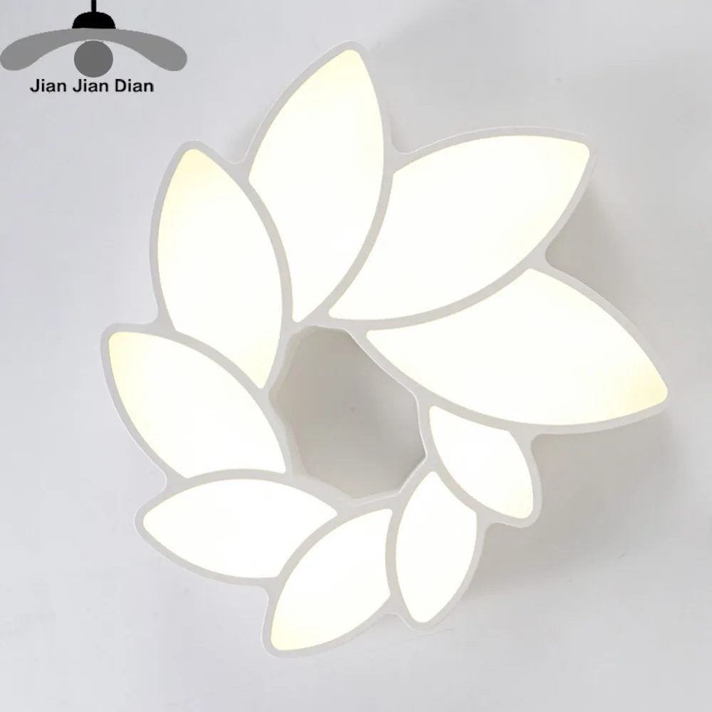 JJD Creative Morden Simple leafs Shape led ceiling lights Acrylic LED ceiling lamp for living room bedroom study room