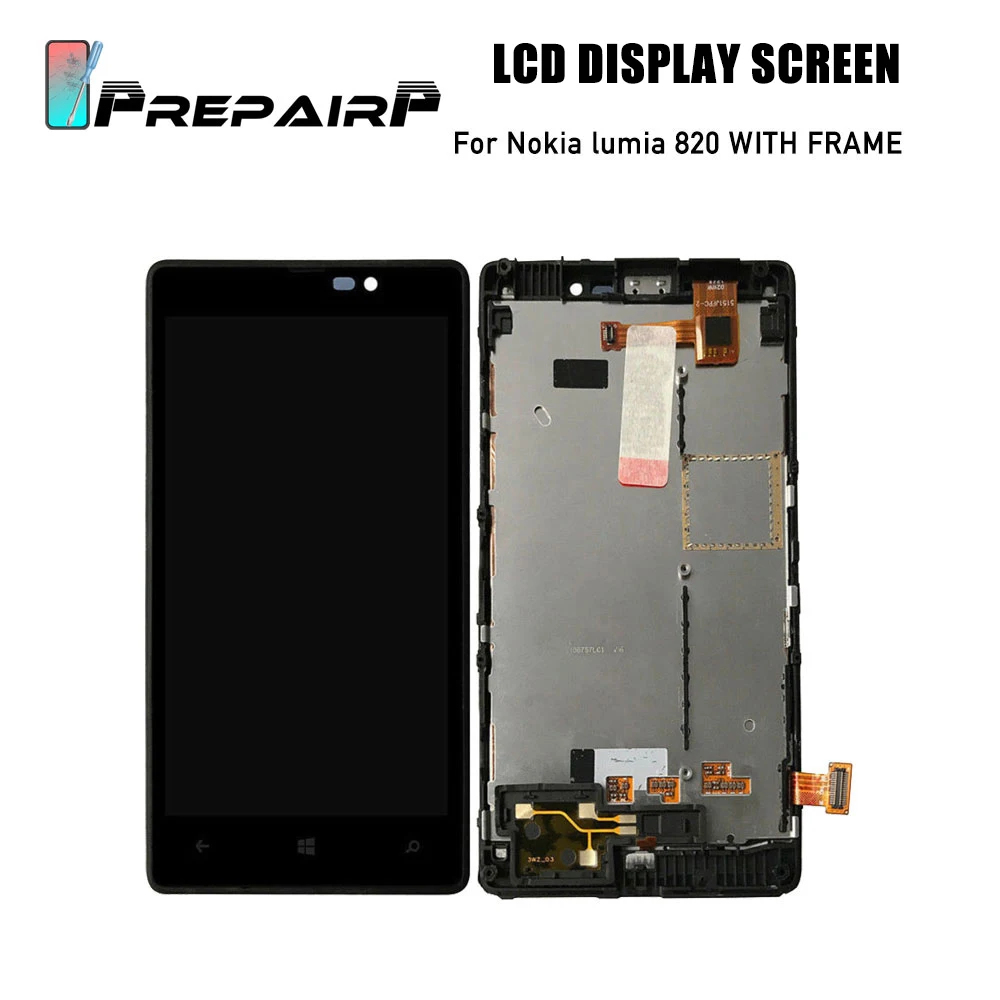 PrepairP ЖК экран для Nokia lumia 820 дигитайзер сенсорный сборка nokia рамка|Экраны мобильных