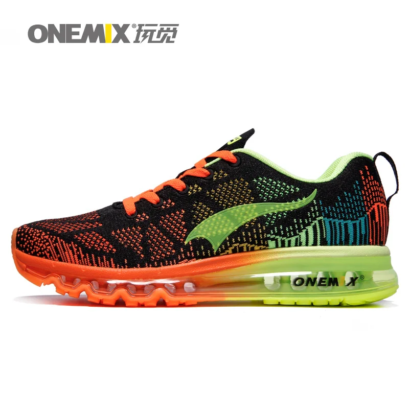 ONEMIX/мужские кроссовки; красивые мужские кроссовки; Zapatillas; спортивные кроссовки черного цвета; спортивная обувь с воздушной подушкой; уличные кроссовки для бега и ходьбы; 8 - Цвет: Black Shiny Green