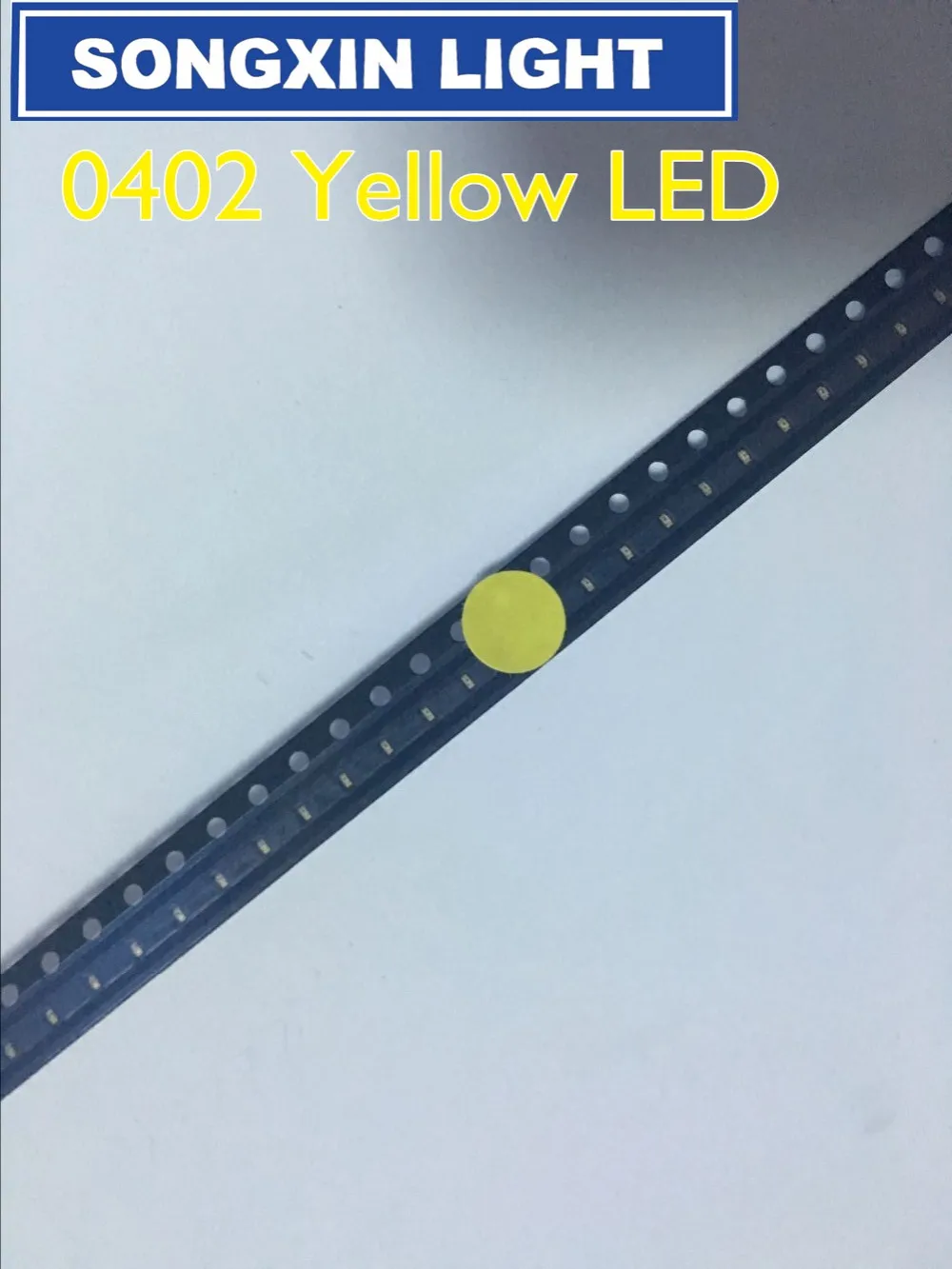 500 шт. SMD светодиодный чип желтый 0402 (1005) Поверхностное крепление SMT бисер