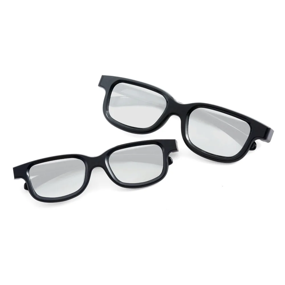 2pcs Plastic 3D Cinema Glasses For Passive Real D 3D TVs,3D Movie