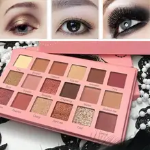 

18 Colors Glitter Matte Powder Eyeshadow Palette Brighten Easy to Wear Long-lasting Natural Waterproof Eyeshadow Palette Makeup