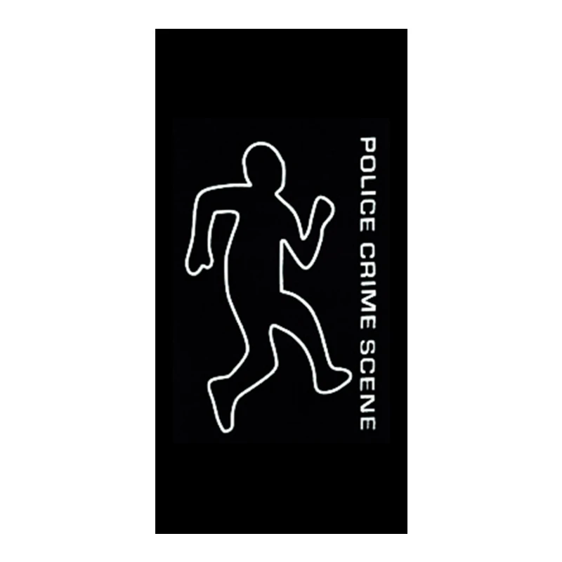 

Funny Black Crime Scene Beach Towel Novelty Police CSI Sun Pool Lounger Shower Bath Towel Holiday Sport Train Towels Microfiber