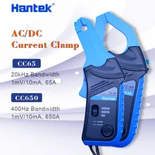 Hantek AC/DC токовые клещи для осциллограф CC-65 CC-650 20 кГц/400 Гц пропускная способность 1 мВ/10mA 65A/650A с BNC штекер