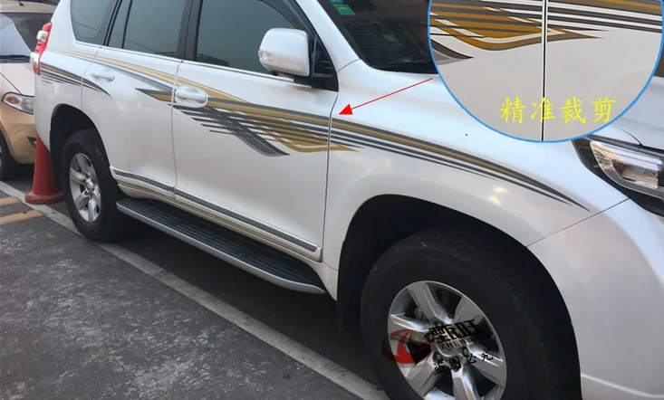Высокая точность Цвет кузова линия талии полоса автомобиль укладки наклейки Водонепроницаемый солнцезащитный крем защитная пленка авто аксессуары - Название цвета: A