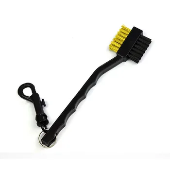 

2 Sided Brass Wires Nylon High Quality Golf Brush Clip Groove Ball Cleaner Cleaning Kit Tool
