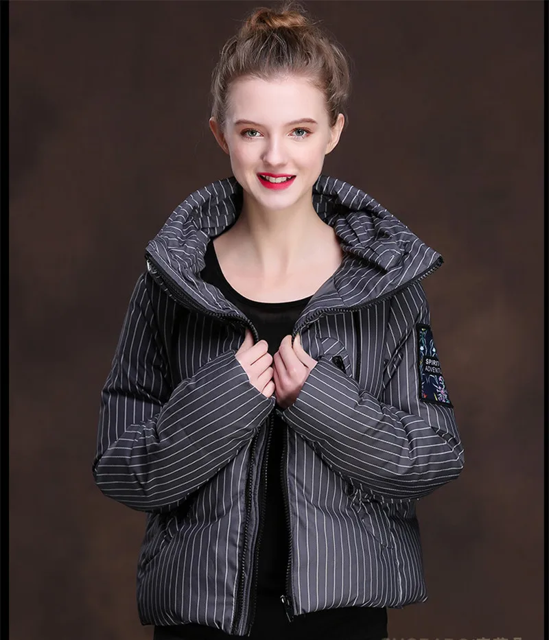 AYUNSUE, высокое качество, женский пуховик на белом утином пуху, короткая женская парка с капюшоном, с подкладкой, теплое зимнее легкое пальто, Mujer WXF321 - Цвет: grey
