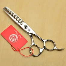 6 ''фиолетовый дракон JP 440C профессиональные человеческие волосы филировочные ножницы для стрижки ножницы 8 зубов 50% истончение скорость Z2004