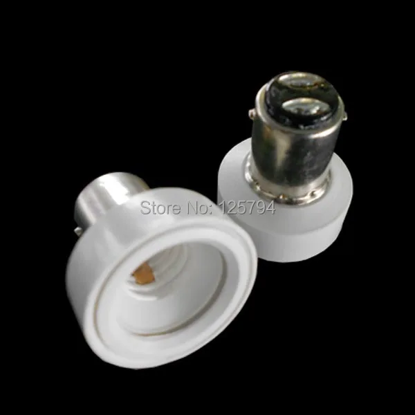 

20pcs/lot BA15D to E12 lamp holder adapter,for Led Halogen CFL light bulb, E12 to BA15D converter,BA15D male to E12 female.