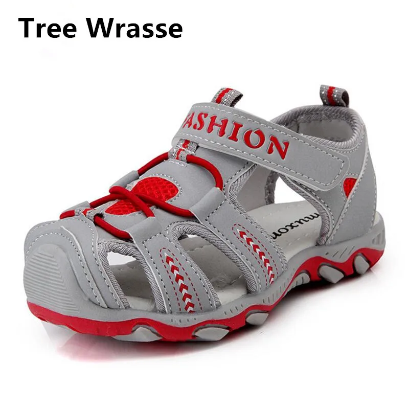 

2018 Summer New Children Baotou Sandals For Boys and Girls Ankle Non-slip Sports Shoes Kids Sneakers Baby Soft Leather Shoes