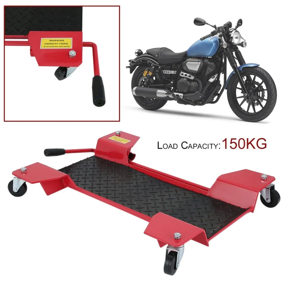 

150KG Capacity Motorbike Motorcycle Dolly Centre Stand Garage Shop Mover Paddock Easy Parking Transportation Tool