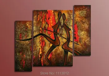

New Hand Painted Modern Knife Nude Sexy Abstract Oil Painting On Canvas Art 3 Panel Home Decoration Wall Picture For Living Room