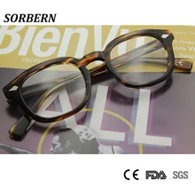 SORBERN ацетатные ретро оптические очки, оправа для мужчин, винтажные оправы для очков, круглые очки, прозрачные очки для женщин, Oculos De Grau Feminino