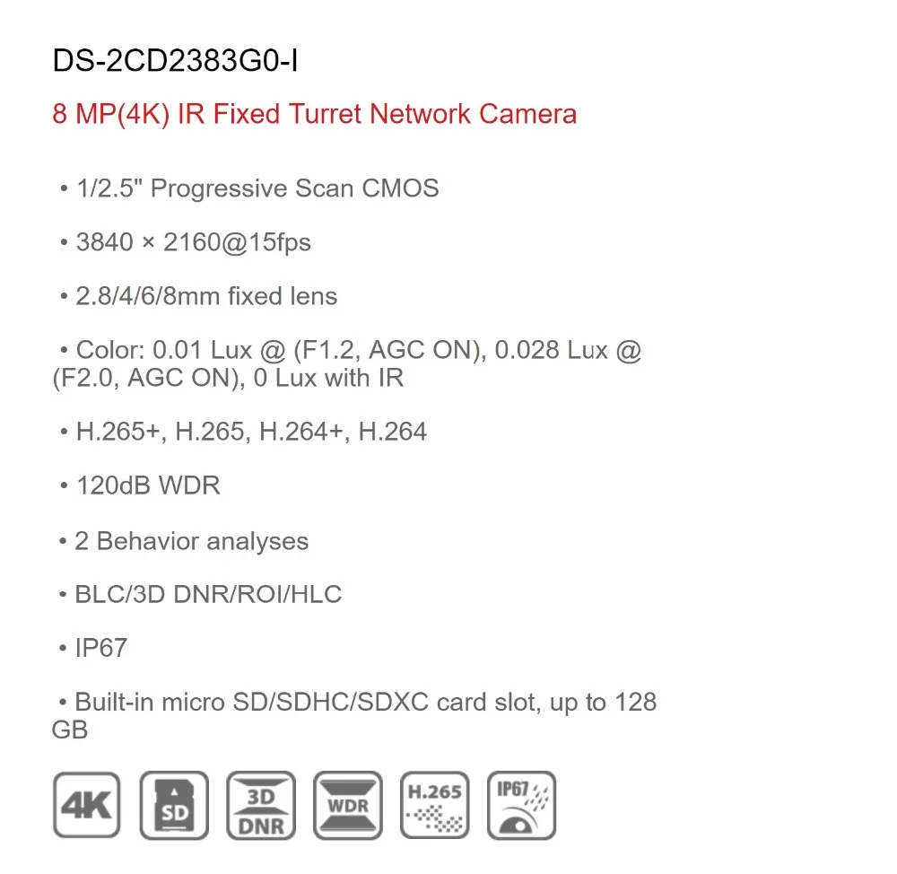 Hikvision безопасности камера системы товары теле и видеонаблюдения встроенный Plug & Play NVR + DS-2CD2383G0-I 8MP Поворотная ip-камера ночное видение