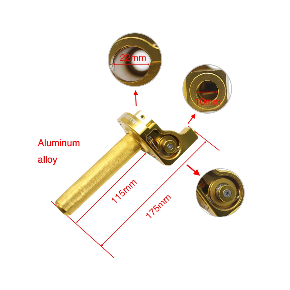 Alconstar-CNC алюминиевая 7/" рукоятка управления дроссельной заслонкой на руле Грипсы и кабельные и ручные Грипсы подходят для мотоцикла ATV Motorcross Dirt Bike GY6 скутер